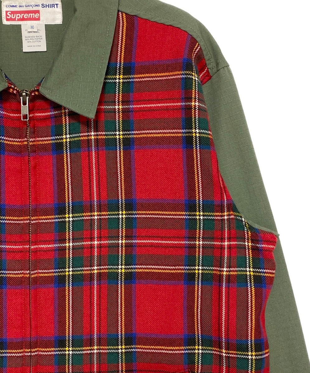 Auth Supreme FW 15 16 Comme Des Garcons CDG Plaid Work Jacket Size 