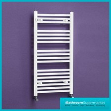 400mm White Radiator Straight Heated Bathroom Towel Rail Rad Radiator 