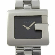 Gucci G Watch 3600L Stainless Steel Quartz Analog Black Dial