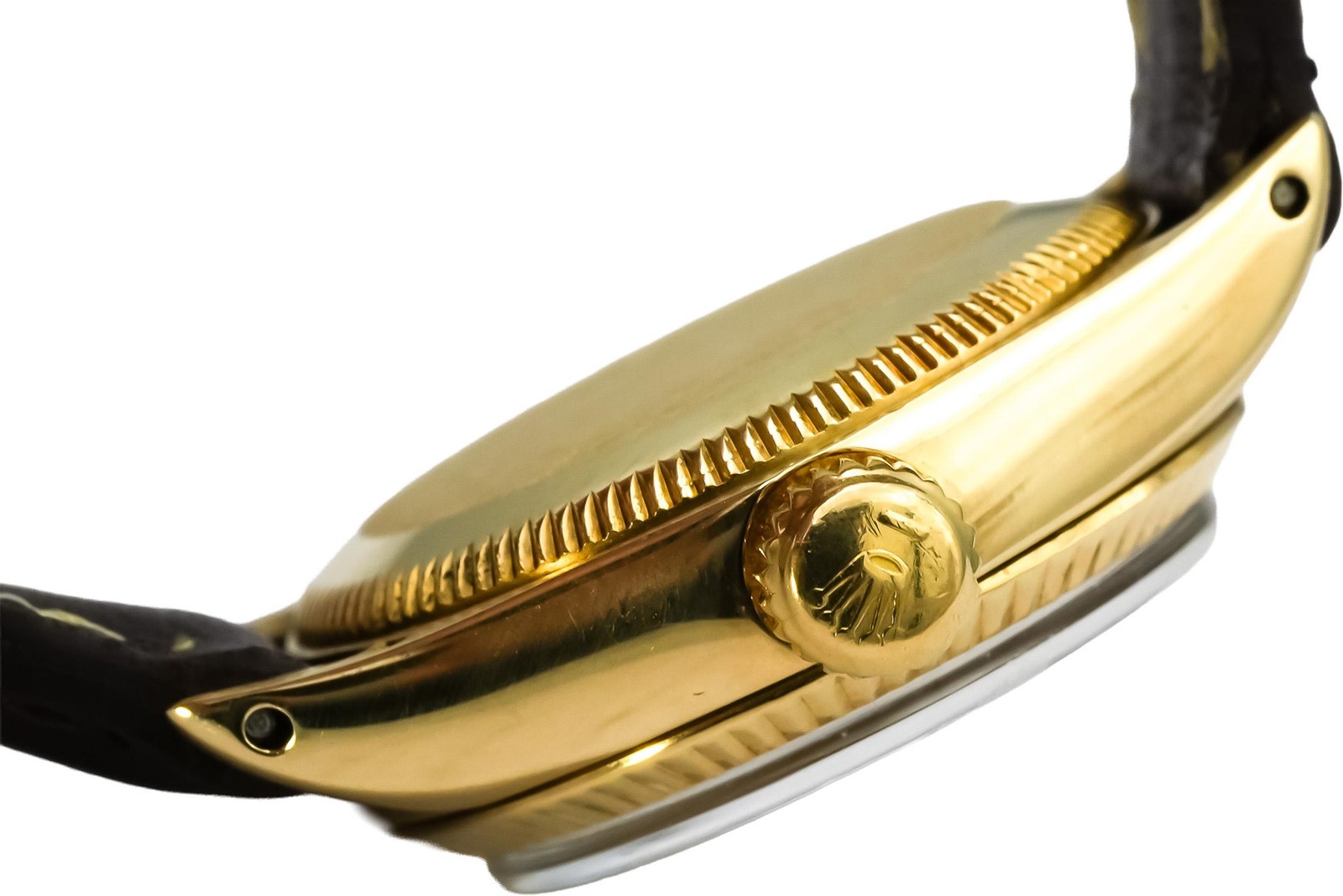 ROLEX Vintage 14k Yellow Gold Lady Oyster Perpetual Manual Winding Watch image 4