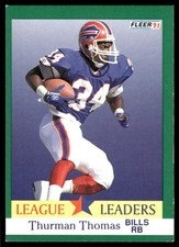 Thurman Thomas 1991 Fleer #417 Buffalo Bills NFL READ FREE SHIPPING AutographDen