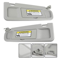 Sun Visor Light Gray Clear Gray Pair For 2006-2011 Honda Civic Left Right Set