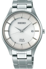 SEIKO SEIKO SELECTION SBPX101 Silver Solar Pair Men's Watch New in Box
