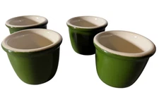 Vintage Chefsware RARE Green Ramekins #142 Custard Cups Set of 4