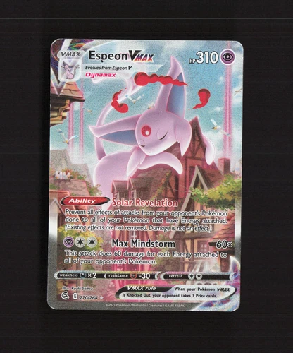 Espeon VMAX 270/264 Fusion Strike Alternate Art Ultra Rare Holo Pokemon Card DMG