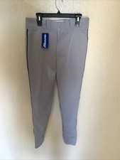 Mizuno Baseball Pants Size Large Gray W/ Black Piping New UM-  B  