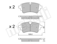 Metelli Bremsbelagsatz, Scheibenbremse 22-1129-1 FüR Audi VW