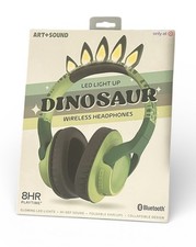 Led light up dinosaur wireless headphones Bluetooth 8 hr playtime