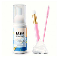 EyeLash Shampoo for Eyelash Extension Lash Cleaner 60ml /150ml With soft Brushes