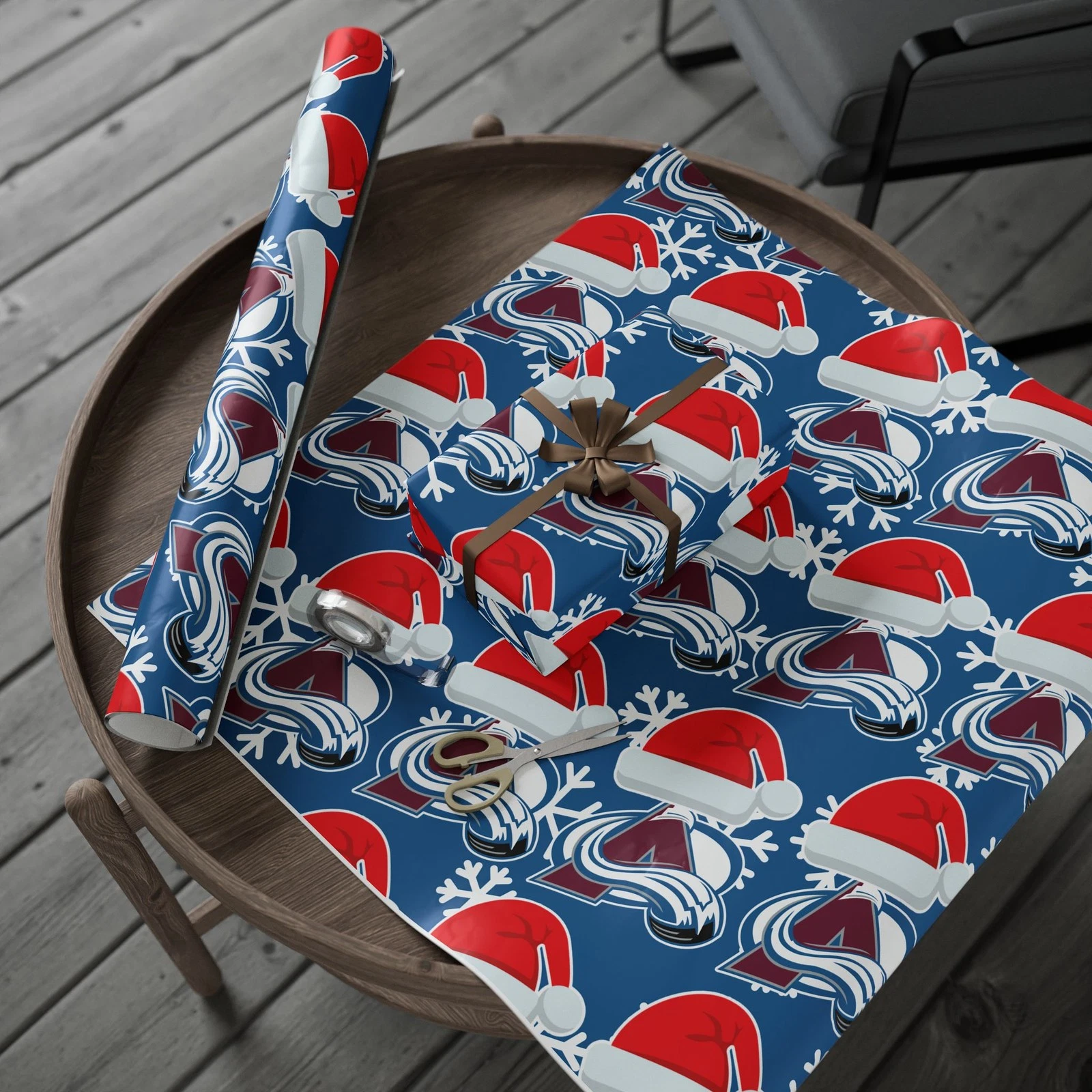 Colorado Avalanche Hockey Christmas Wrapping Paper Holiday Gift