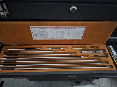 Starrett 823E Tubular Inside Micrometer Set 4 -40  Range in Wood Case