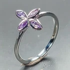 Jewellery Natural Amethyst Ring 925 Sterling Silver Size 6.25 /R462946