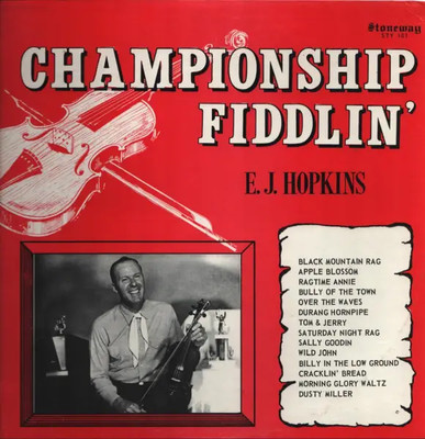 E.J. Hopkins Championship Fiddlin NEAR MINT Stoneway Records Vinyl LP
