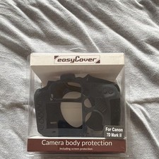 easyCover Silicone Cover w/ Screen Protection for Canon 7D Mark II Black