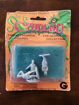 RARE Call Of CTHULHU 1983 Grenadier Models Metal Figure Set of 3 #221 Domestics