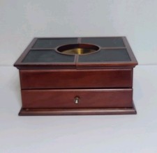 Vintage Bombay Company Wooden Valet Box Dresser Caddy For Keys Change Jewelry