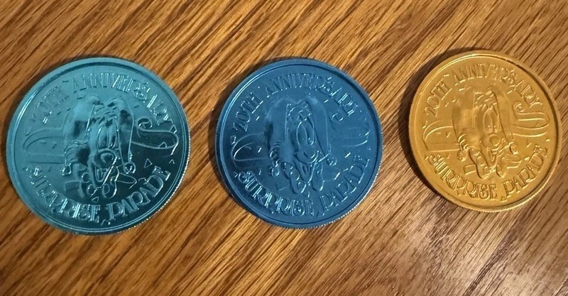 Vintage Walt Disney World 20th Anniversary “Surprise! 20 Years” 3 color coin set