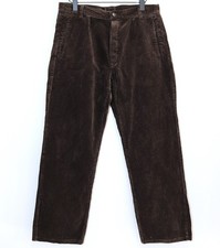 French Vintage 1960s Dark Brown Corduroy Work Chore Pants J.B W34 Made in France