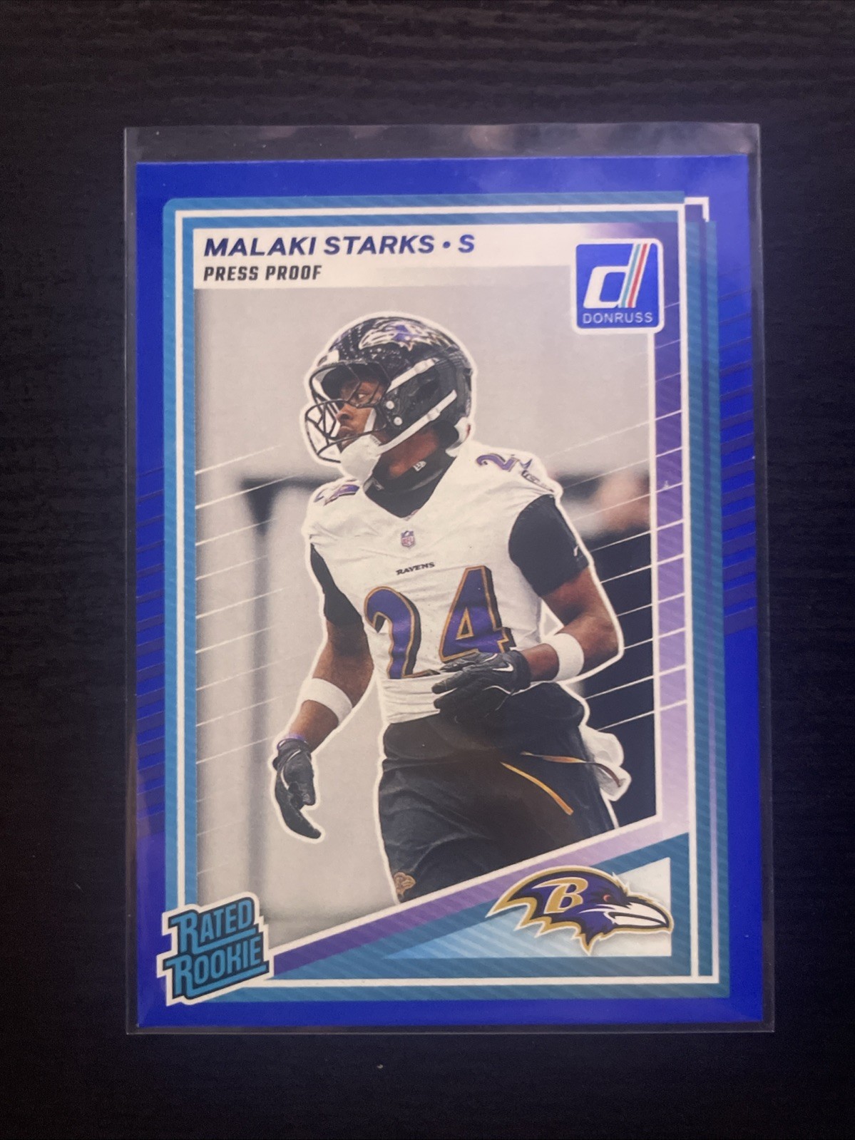 2025 Panini Donruss Rated Rookie Malaki Starks #346 Press Proof Blue (RC)