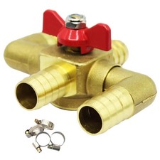 Heater Bypass Valve 4-way Solid Brass Auto Core Valve 0.9 Pipe Outer Diameter