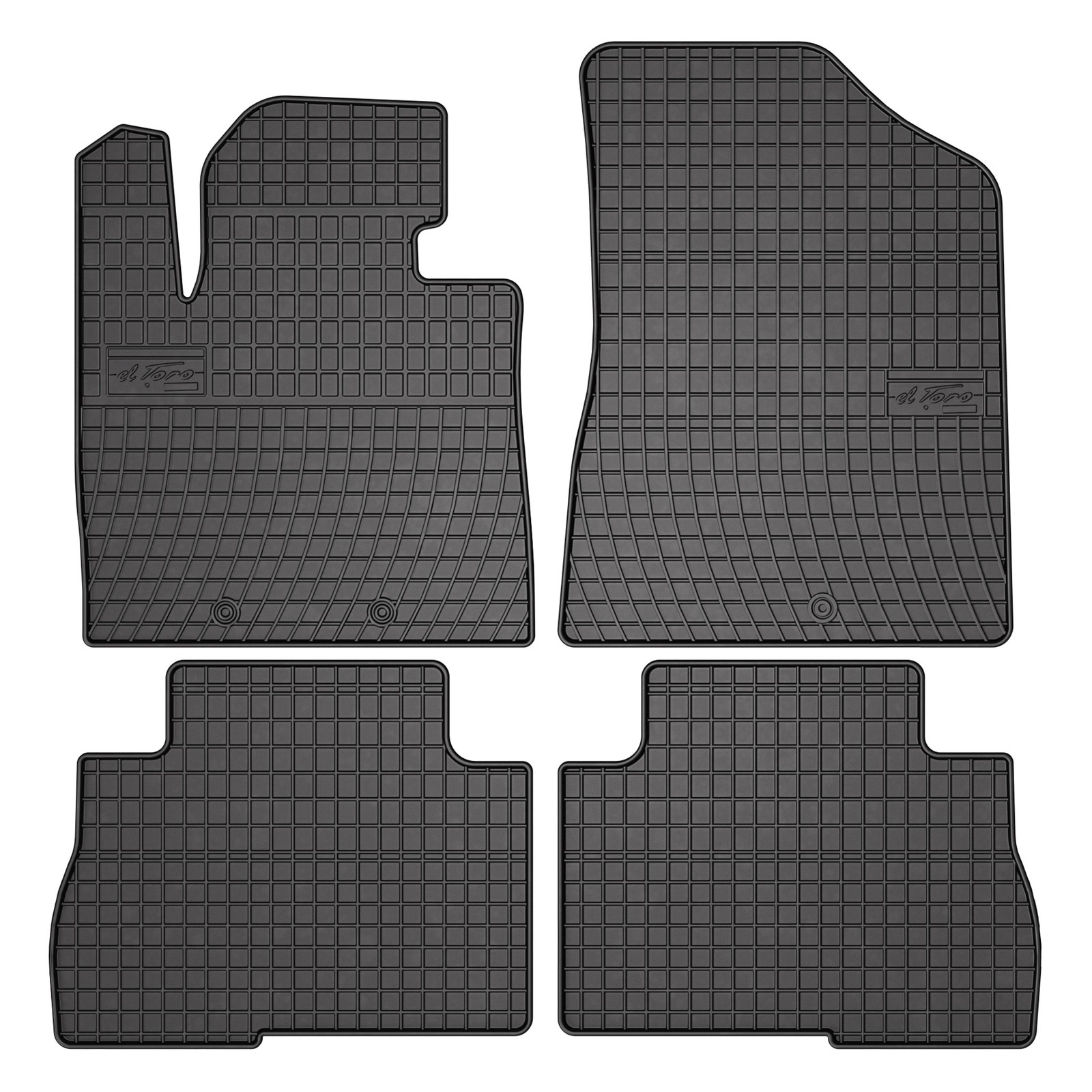 Tapis de sol OMAC en caoutchouc noir pour Kia Sorento 2012-2014