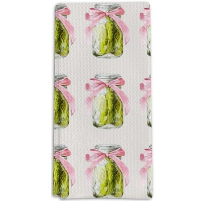 Pickle Gifts Kitchen Towels, Pink Bow Pickle Decorative Towels for Bar Kitche...