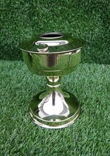 Vintage Aladdin No23 poliertes Messing Petroleum Lampenfuß / Schrift guter Zustand