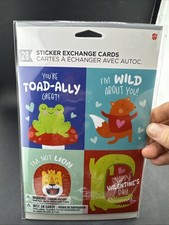 28 Sticker Valentines Animal Themed Great for Classroom Valentine Parties
