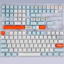 Salmon XDA Mechanical Keyboard Key Caps Thermal Sublimation PBT Material