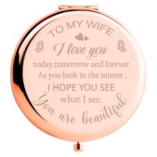 Polzwgck Valentines Day Mirror Gifts for Her Wife, Gift for Wife from Husband...