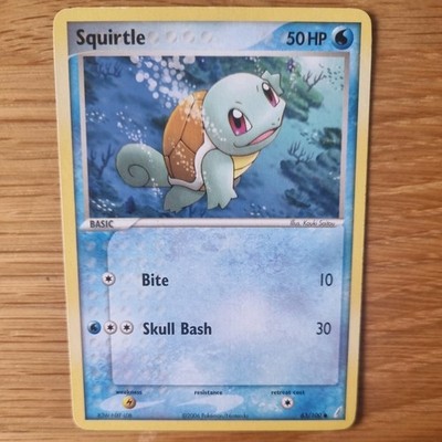 SQUIRTLE 63/100 POKEMON CARD (EX CRYSTAL GUARDIANS SET) 