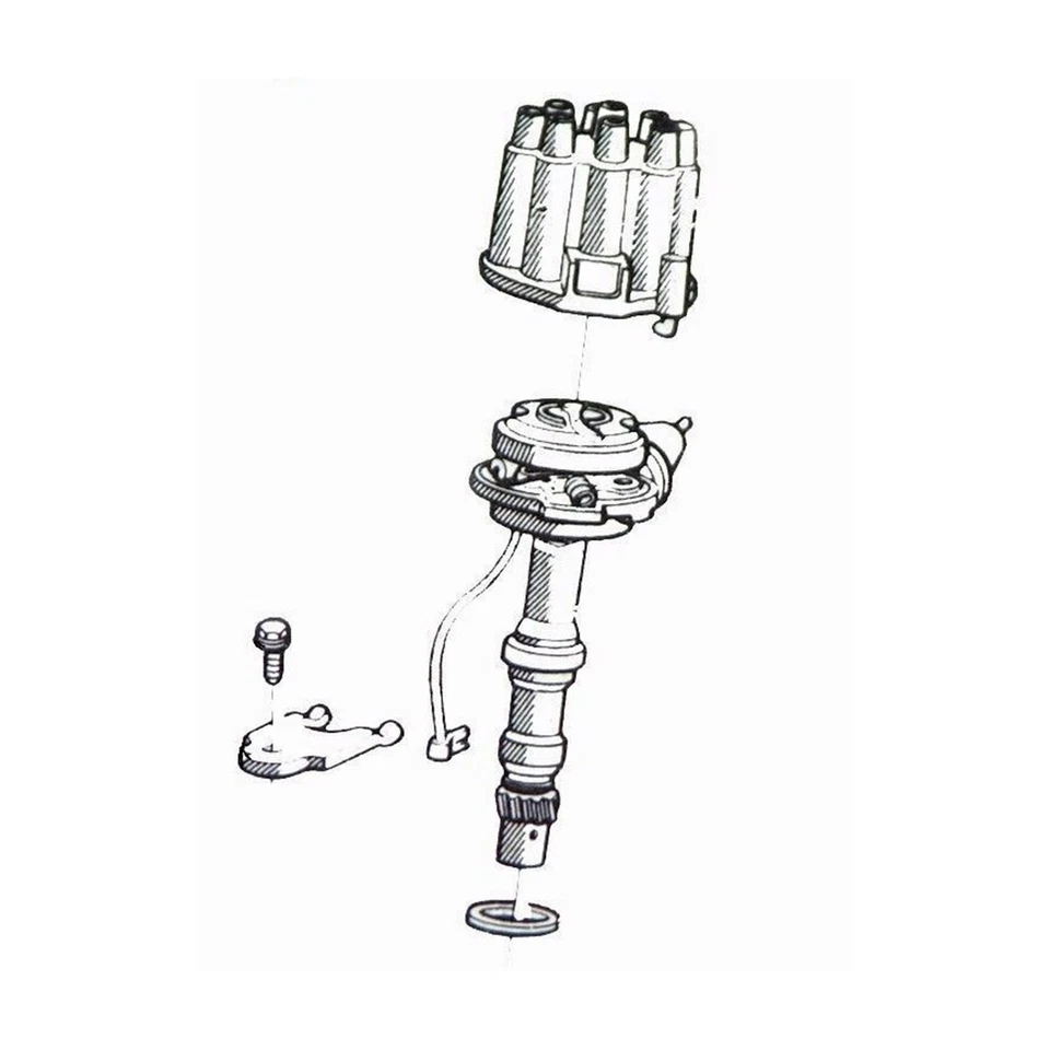 Distribuidor de motores abrazadera de sujeción y perno 1964-79 Pontiac Lemans Firebird 2 piezas Foto 2 de 4