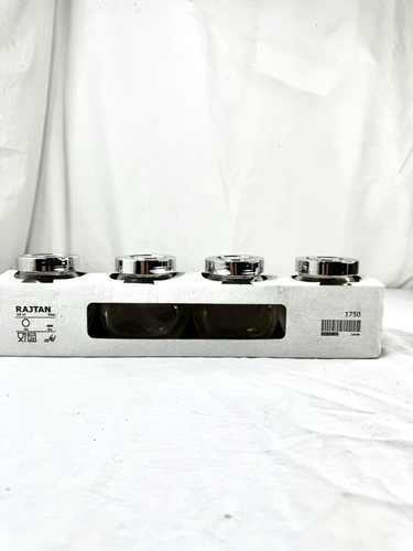 4 IKEA RAJTAN Clear Glass Spice Jars Silver Lids 5 oz  NIB New Free Ship! - Picture 11 of 11