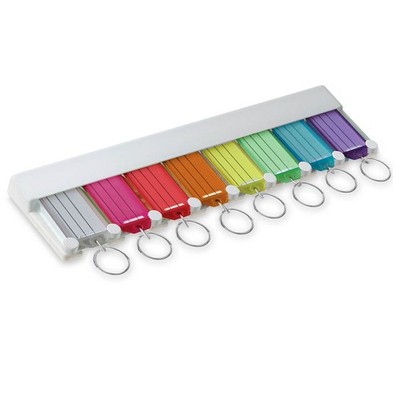 Key Tag Rack with 8 Tags, Assorted Colors, 1 Pack 60580