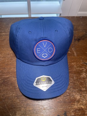 New Evoshield EVO Patch Logo Hat Adjustable Strapback Blue Baseball Cap NWT 