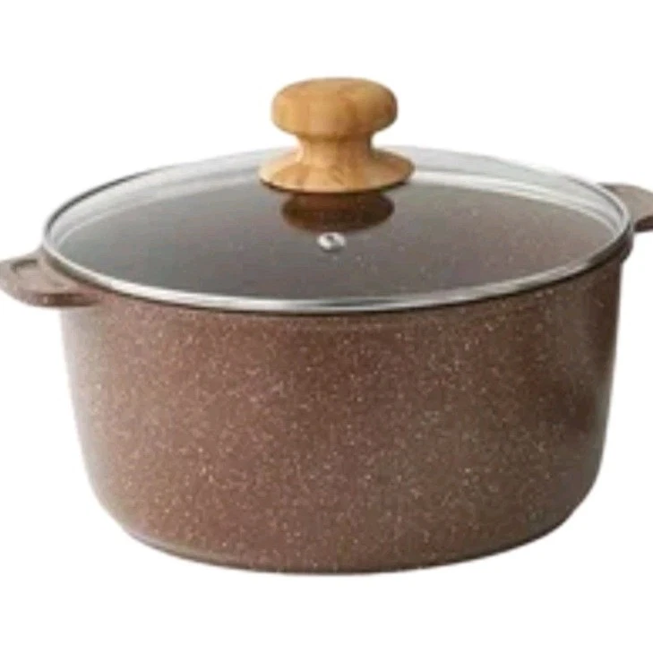 Pioneer Woman ~ BROWN SPECKLE ~ 5 Quart Dutch Oven w/Lid ~ Cast Aluminum