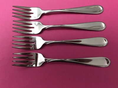 4 Oneida USA FLIGHT / RELIANCE Stainless Salad Forks