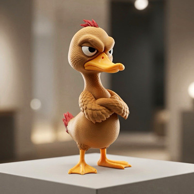 Grumpy Ente   Die mürrische Ente mit Haltung - Sassy Duck Figur