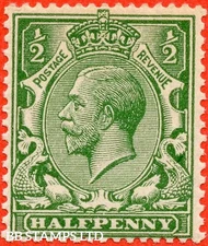 SG. 353. N14 (2). ½d Deep Green. " TONED PAPER ". A fine UNMOUNTED MINT  B75501