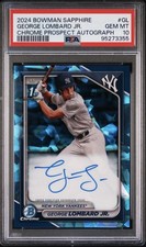 2024 Bowman Chrome Sapphire 1st Bowman GEORGE LOMBARD JR. Auto PSA 10