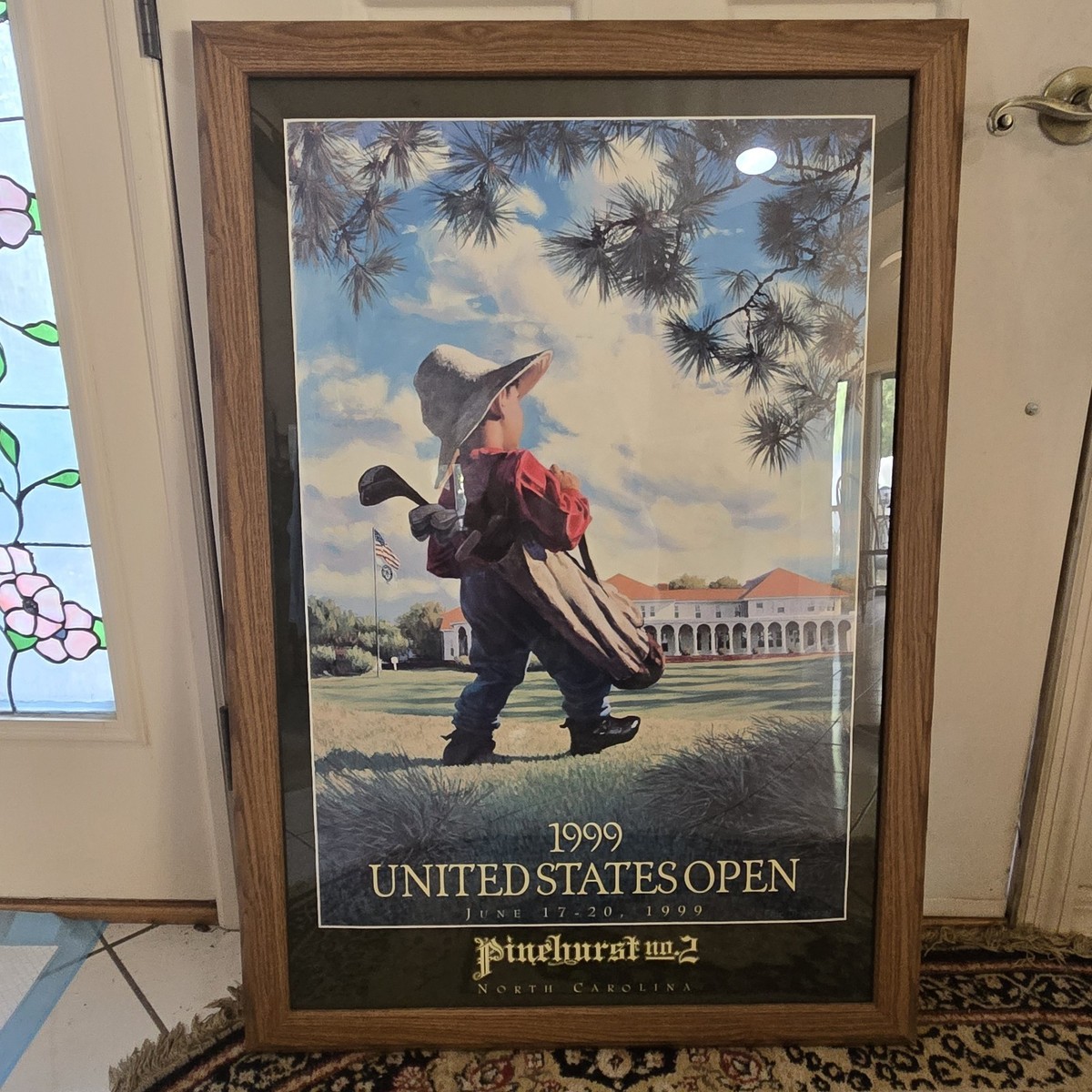 Rolled 1999 US Open Putter Boy Poster Pinehurst #2 Rare Eric