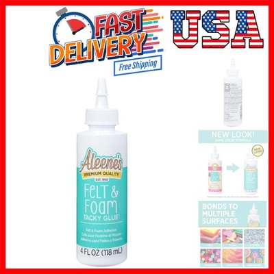Felt and Foam Glue, Strong Bond Tacky Glue, Felt and Fabric, 4 lf oz