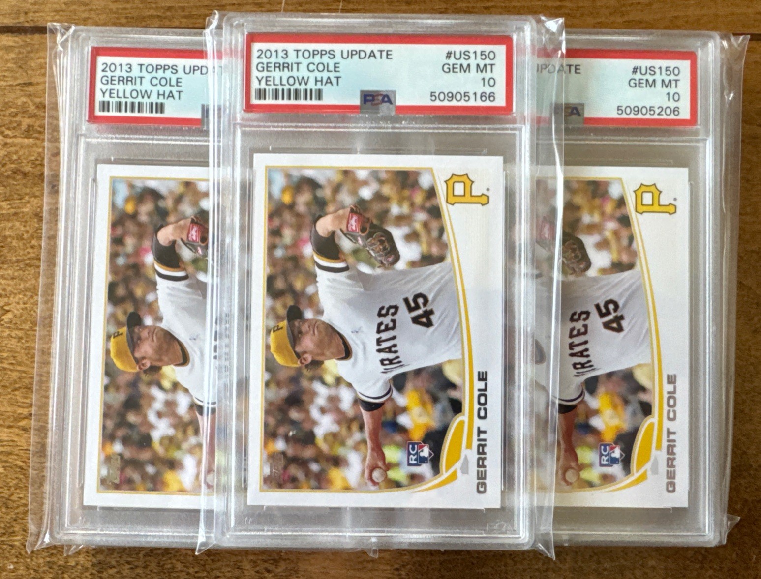 One 2013 Topps Update Gerrit Cole Yellow Hat Rookie #US150 PSA 10 - Quantity