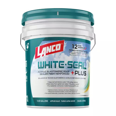 White-Seal Plus 5 Gal. Acrylic Elastomeric White Reflective Roof and RV Sealer