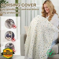 Muslin Nursing Cover Breathable Privacy Stroller Cover Multi-use