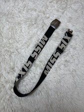 90s Y2K Vintage Miss Sixty Belt Black Airplane Seatbelt Cyber Grunge One Size