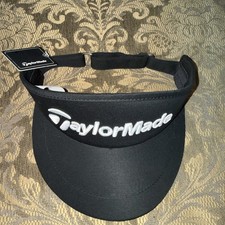 Correa de visera trasera TaylorMade negra blanca corona alta golf talla grande nueva con etiquetas