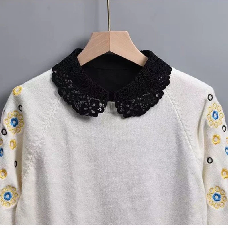 Estilo Chino Encaje Cuello Falso Princesa Mujeres Base Decoración Para Camisa Fiesta  Foto 2 de 4