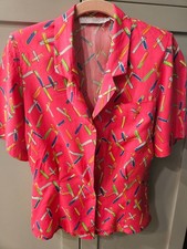 vtg Laura and Jayne multicol Blouse 8P fitted