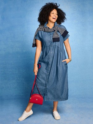 denim dress talbots Refined Denim Dress